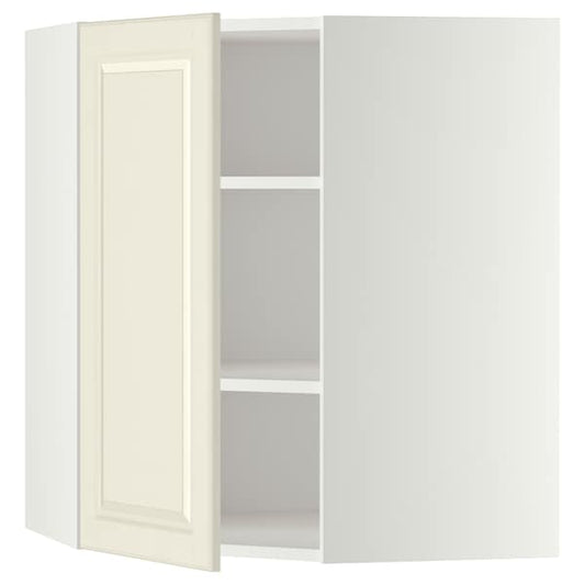 Ikea METOD - Corner wall cabinet with shelves, white/Bodbyn off-white, 68x80 cm