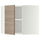 METOD corner wall cabinet with shelves, white/Brokhult light grey