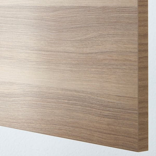 METOD Corner wall cabinet with shelves - white/Brokhult light grey 68x80 cm , 68x80 cm