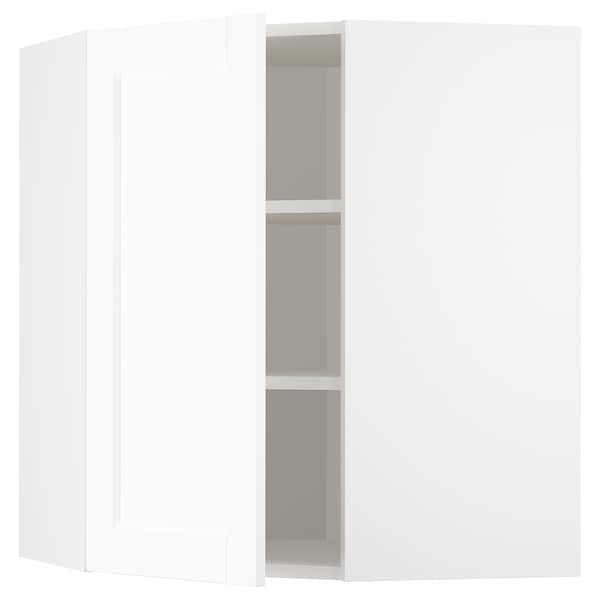 Ikea METOD - Corner wall cabinet with shelves, white Enköping/white wood effect, 68x80 cm
