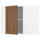 METOD corner wall cabinet with shelves, white Enköping/brown walnut effect, 68x60 cm