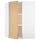 METOD corner wall cabinet with shelves, white/Forsbacka oak, 68x100 cm
