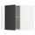 METOD corner wall cabinet with shelves, white/Nickebo matt anthracite, 68x60 cm