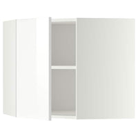 METOD - Corner wall cabinet with shelves, white/Ringhult white, 68x60 cm - best price from Maltashopper.com 19918519