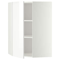 METOD corner wall cabinet with shelves, white/Ringhult white, 68x100 cm