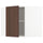 METOD corner wall cabinet with shelves, white/Sinarp brown, 68x60 cm