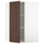 METOD corner wall cabinet with shelves, white/Sinarp brown, 68x100 cm