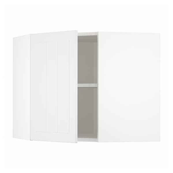 Ikea METOD - Corner wall cabinet with shelves, white/Stensund white, 68x60 cm