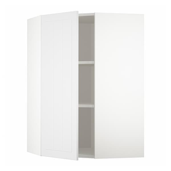 Ikea METOD - Corner wall cabinet with shelves, white/Stensund white, 68x100 cm