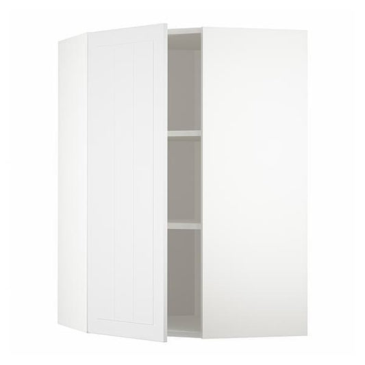 Ikea METOD - Corner wall cabinet with shelves, white/Stensund white, 68x100 cm