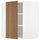 METOD corner wall cabinet with shelves, white/Tistorp brown walnut effect, 68x80 cm