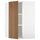 METOD corner wall cabinet with shelves, white/Tistorp brown walnut effect, 68x100 cm
