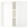 METOD corner wall cabinet with shelves, white/Vallstena white, 68x80 cm