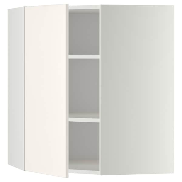 Ikea METOD - Corner wall cabinet with shelves, white/Veddinge white, 68x80 cm