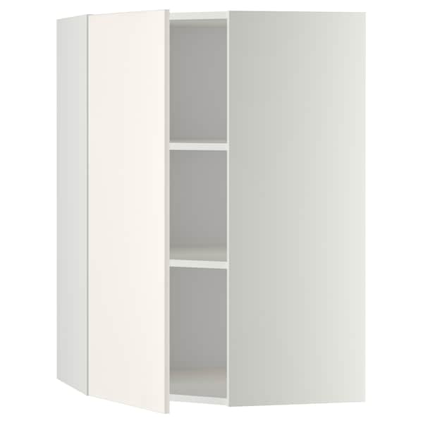 Ikea METOD - Corner wall cabinet with shelves, white/Veddinge white, 68x100 cm