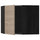 METOD corner wall cabinet with shelves, black/Brokhult light grey