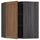 METOD corner wall cabinet with shelves, black Enköping/brown walnut effect, 67.5x80.0x67.5 cm