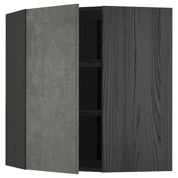 METOD - Corner wall unit with shelves, 68x80 cm