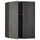 METOD corner wall cabinet with shelves, black/Kalhyttan dark grey concrete effect, 67.5x100.0x67.5 cm