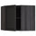 METOD corner wall cabinet with shelves, black/Lerhyttan black stained