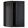 METOD corner wall cabinet with shelves, black/Nickebo matt anthracite