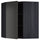 METOD corner wall cabinet with shelves, black/Nickebo matt anthracite