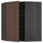 METOD corner wall cabinet with shelves, black/Sinarp brown