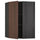 METOD corner wall cabinet with shelves, black/Sinarp brown