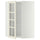 METOD corner wall cab w shelves/glass dr, white/Bodbyn off-white, 68x100 cm