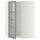 METOD corner wall cab w shelves/glass dr, white/Bodbyn grey, 68x100 cm