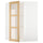 METOD corner wall cab w shelves/glass dr, white/Forsbacka oak, 68x100 cm