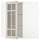 METOD - METOD Corner wall cab w shelves/glass dr, white/Stensund beige, 68x80 cm