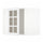 METOD corner wall cab w shelves/glass dr, white/Stensund white, 68x60 cm