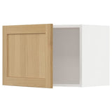 METOD wall cabinet, white/Forsbacka oak, 60x40 cm