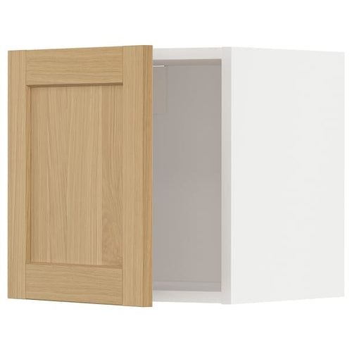 METOD - METOD Wall cabinet, white/Forsbacka oak, 40x40 cm