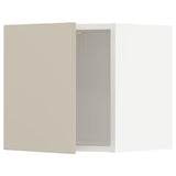 METOD wall cabinet, white/Havstorp beige, 40x40 cm
