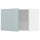 METOD wall cabinet, white/Kallarp light grey-blue, 60.0x40.0x38.6 cm