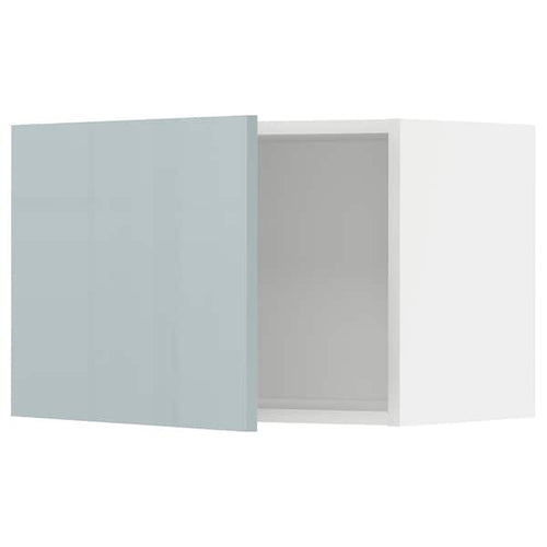 METOD wall cabinet, white/Kallarp light grey-blue, 60.0x40.0x38.6 cm