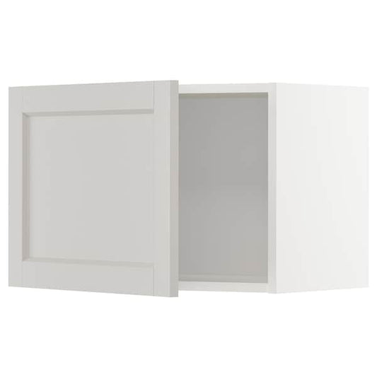 METOD - Wall cabinet, white/Lerhyttan light grey, 60x40 cm - best price from Maltashopper.com 09463350