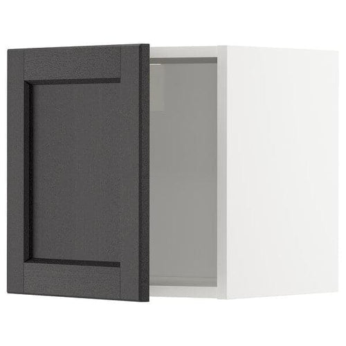 METOD - Wall cabinet, white/Lerhyttan black stained , 40x40 cm