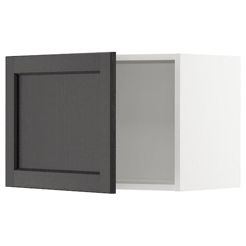 METOD - Wall cabinet, white/Lerhyttan black stained , 60x40 cm