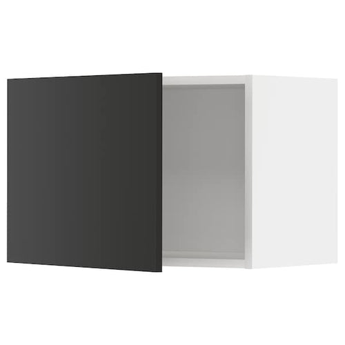 METOD - Wall cabinet, white/Nickebo matt anthracite, 60x40 cm