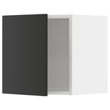 METOD wall cabinet, white/Nickebo matt anthracite, 40x40 cm