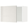 METOD wall cabinet, white/Ringhult light grey, 60x40 cm
