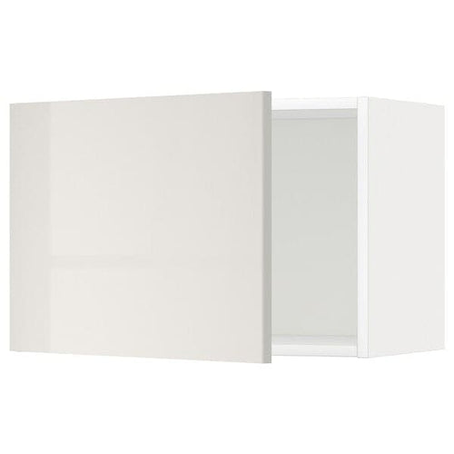 METOD - METOD Wall cabinet, white/Ringhult light grey, 60x40 cm