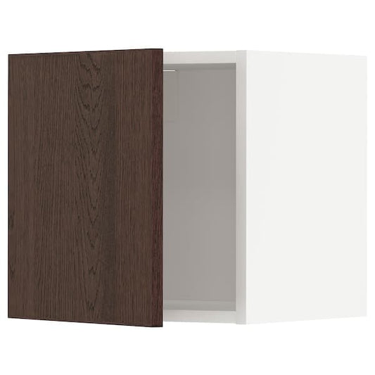 Ikea METOD - Wall cabinet, white/Sinarp brown , 40x40 cm