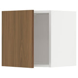 METOD wall cabinet, white/Tistorp brown walnut effect, 40x40 cm