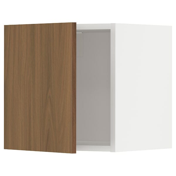 Ikea METOD - Wall cabinet, white/Tistorp brown walnut effect, 40x40 cm