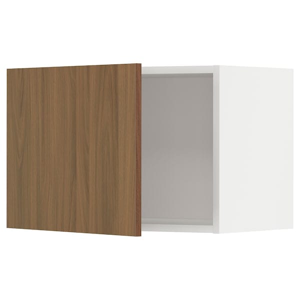 Ikea METOD - Wall cabinet, white/Tistorp brown walnut effect, 60x40 cm