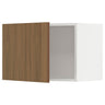 METOD wall cabinet, white/Tistorp brown walnut effect, 60x40 cm